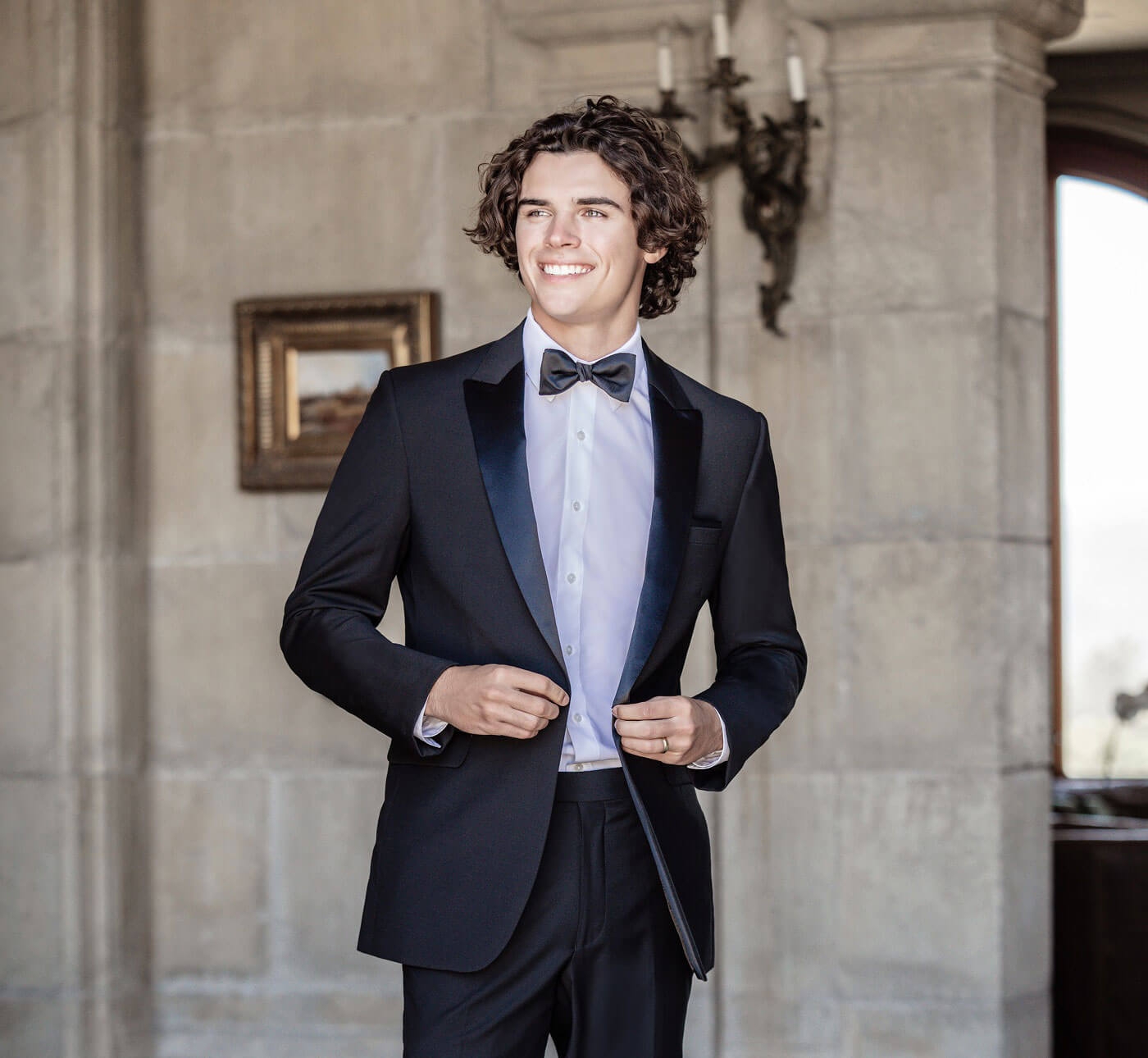 Photo of the men wearing a tuxedo